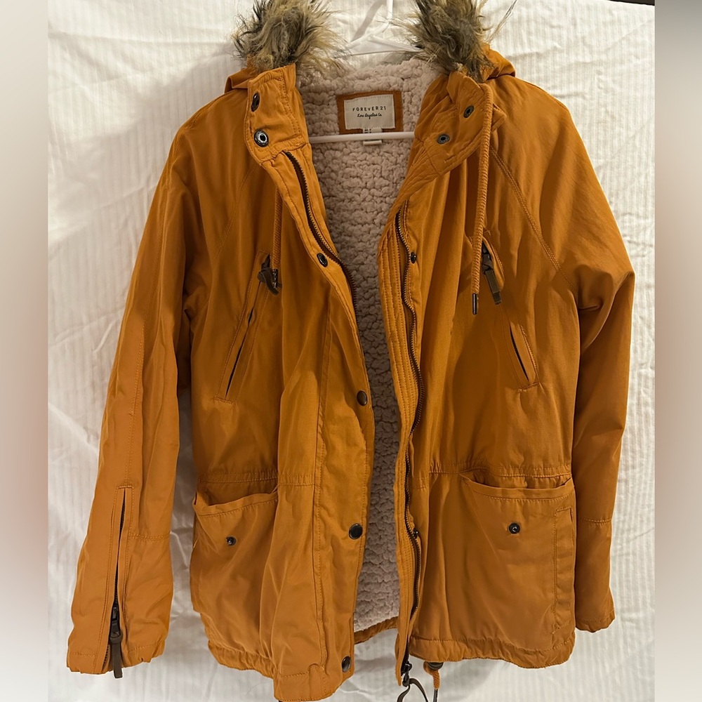 Forever 21 mustard parka